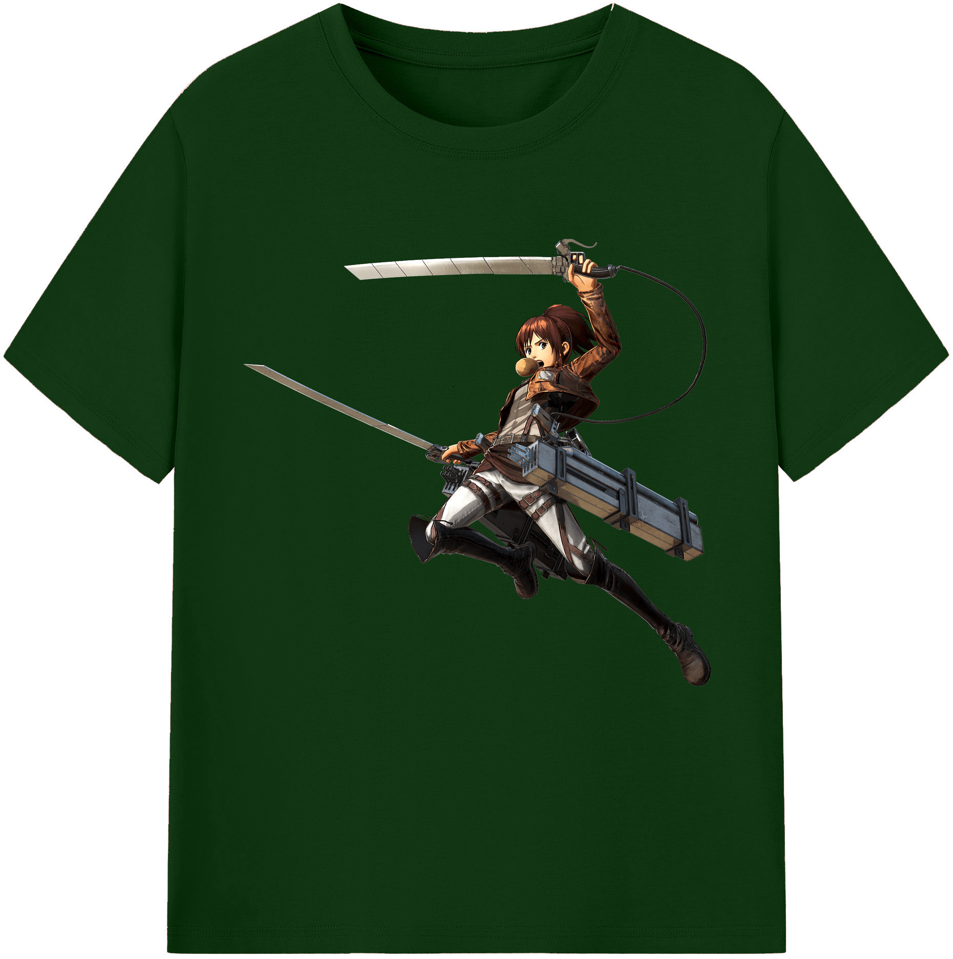 （画像用） 進撃の巨人 サシャ·ブラウス Attack on Titan Sasha Blaus 綿100％半袖Tシャツ（フロントプリント）